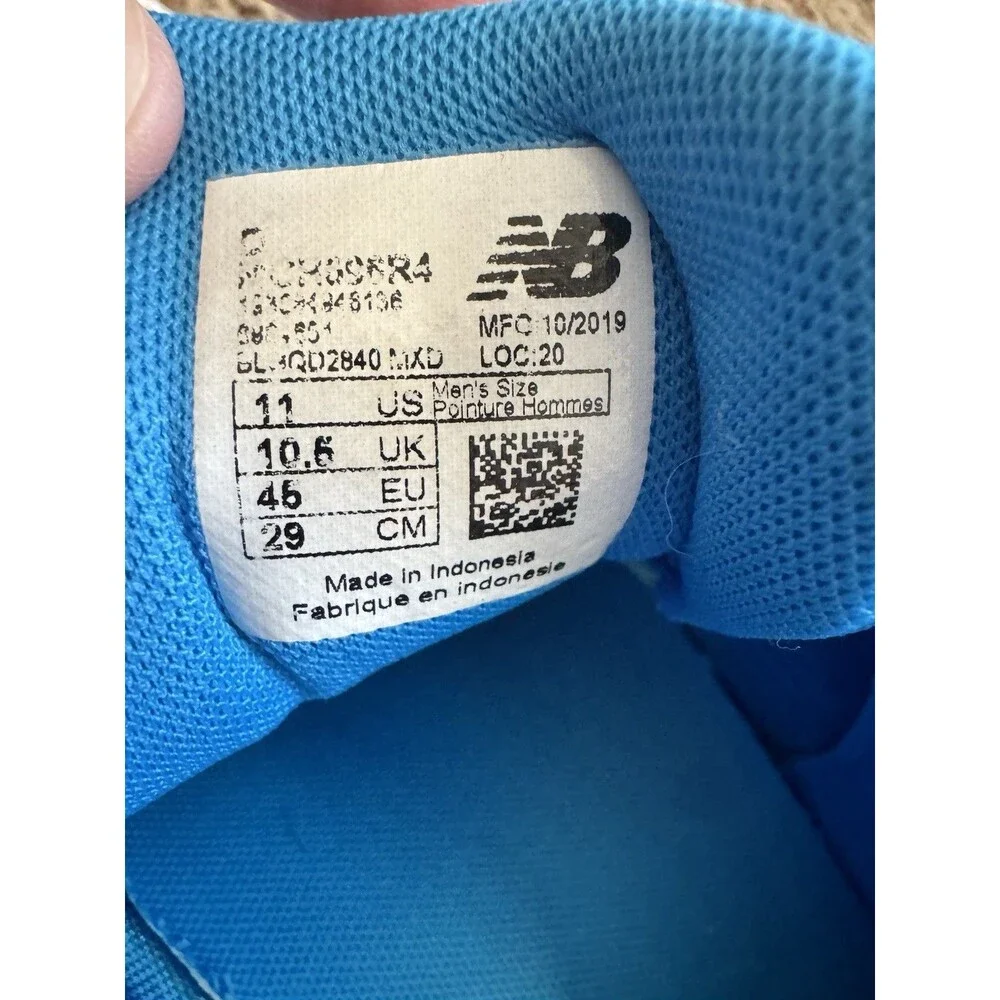 New Balance Men’s Lace-Up Athletic Sneakers White/Blue Rubber 2019  size 11